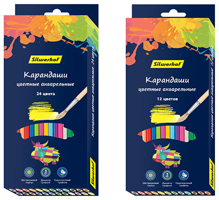 новая коллекция цветных акварельных карандашей Silwerhof «Цветландия»